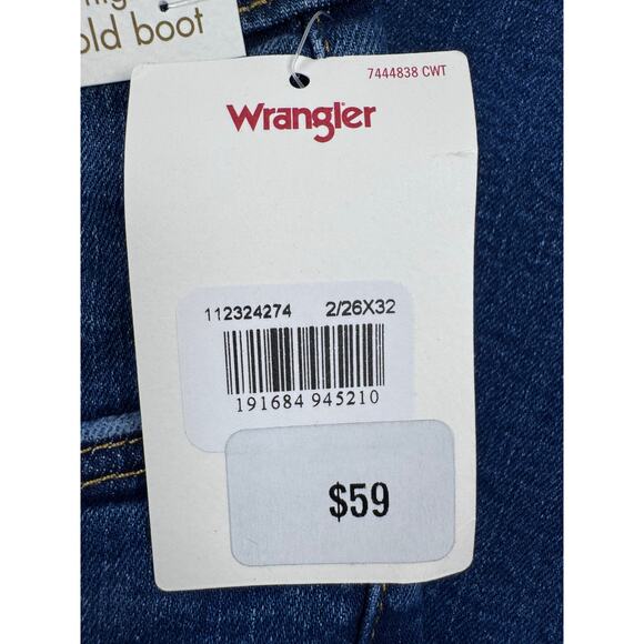 Wrangler High Rise Bold Boot Jeans – Dark Blue, Size 2/26x32, New - Picture 9 of 9